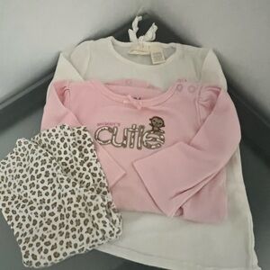 First Impressions Pink and White Kids Matching Set